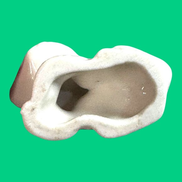 Vintage Miniature White Yorkie Terrier Mini Figurine Red Bow Japan Signed 2" - Picture 5 of 8